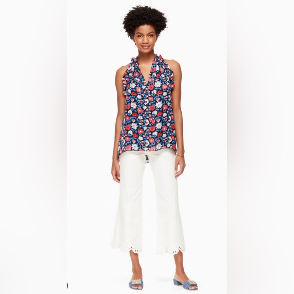 Kate Spade Daisy Satin Stripe Top